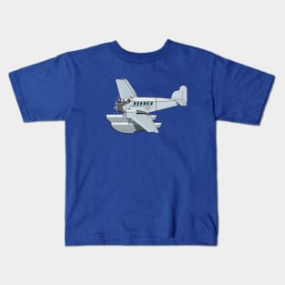 Cartoon retro hydroplane Kids T-Shirt